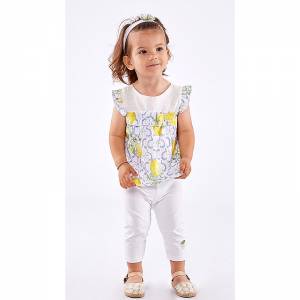 EBITA Σετ μπλούζα με κολάν για μωρό κορίτσι ποπλίνα της Εβίτα