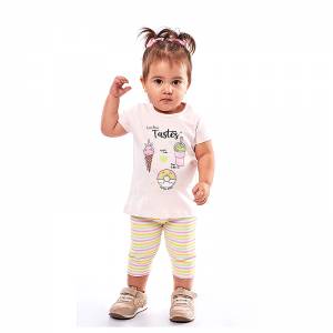 EBITA Σετ μπλούζα με κολάν για μωρό κορίτσι με τύπωμα tastes της Εβίτα