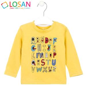 LOSAN Μπλούζα μακρυμάνικη για αγόρι με τύπωμα abc της Λοσάν