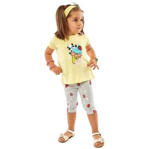 EBITA Σετ μπλούζα με κολάν για μωρό κορίτσι με τύπωμα wow της Εβίτα
