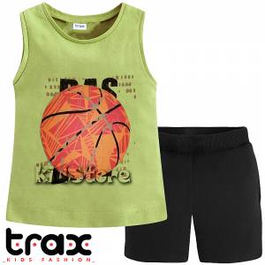 TRAX Σετ μπλούζα και βερμούδα για αγόρι με τύπωμα Basket της Τραξ