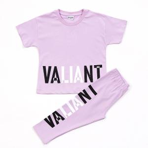 Σετ μπλούζα με κολάν για κορίτσι με τύπωμα valiant της Trax