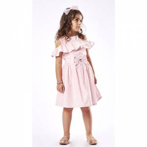 Φόρεμα για κορίτσι κοντομάνικο ροζ της Ebita