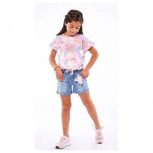 EBITA Σετ μπλούζα με σορτς τζιν για κορίτσι της Εβίτα