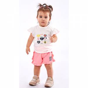 EBITA Σετ μπλούζα με σορτς για μωρό κορίτσι με τύπωμα together της Εβίτα