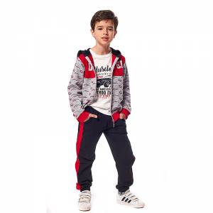 Φόρμα παιδική για αγόρι με ζακέτα μπλούζα και παντελόνι της Hashtag