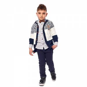 Σετ παιδικό για αγόρι 3 τεμ. ζακέτα,πουκάμισο,καμπαρτινέ παντελόνι της Hashtag