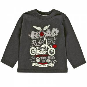 Μπλούζα για αγόρι μακρυμάνικη με τύπωμα Road της Boboli