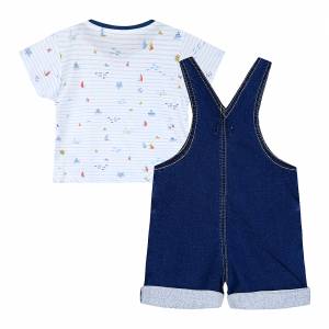Βρεφικό σετ 2 τεμάχια με μπλούζα και σαλοπέτα για αγόρι (3-18 μηνών)
