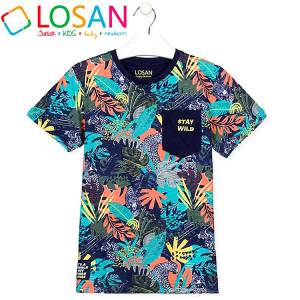 LOSAN Μπλούζα κοντομάνικη για αγόρι με τύπωμα επριμέ της Λοσάν