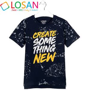 LOSAN Μπλούζα κοντομάνικη για αγόρι με τύπωμα create της Λοσάν