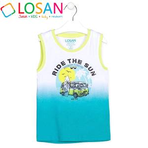 LOSAN Μπλούζα αμάνικη για αγόρι με τύπωμα sun της Λοσάν