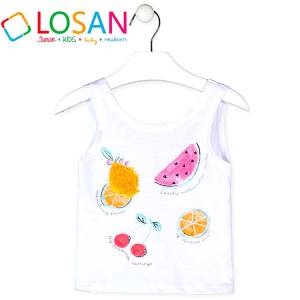 LOSAN Μπλούζα αμάνικη για κορίτσι με τύπωμα φρούτα της Λοσάν