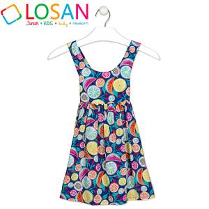 LOSAN Φόρεμα για κορίτσι με τύπωμα εμπριμέ της Λοσάν