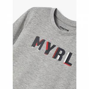 Μπλούζα για αγόρι μακρυμάνικη με τύπωμα Logo της Mayoral