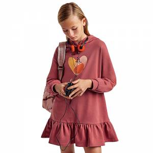 Φόρεμα για κορίτσι φούτερ μακρυμάνικο με τύπωμα Heart της Mayoral