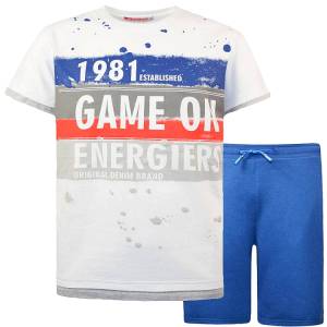 ENERGIERS Σετ μπλούζα και βερμούδα για αγόρι τύπωμα game της Ενερτζάιερς