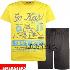 ENERGIERS Σετ μπλούζα και βερμούδα για αγόρι τύπωμα Kart της Ενερτζάιερς