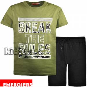 ENERGIERS Σετ μπλούζα και βερμούδα για αγόρι τύπωμα Break της Ενερτζάιερς