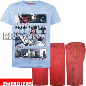 ENERGIERS Σετ μπλούζα και βερμούδα για αγόρι τύπωμα city της Ενερτζάιερς