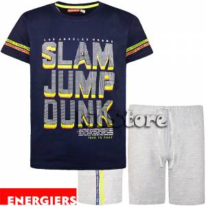 ENERGIERS Σετ μπλούζα και βερμούδα για αγόρι τύπωμα Slam της Ενερτζάιερς