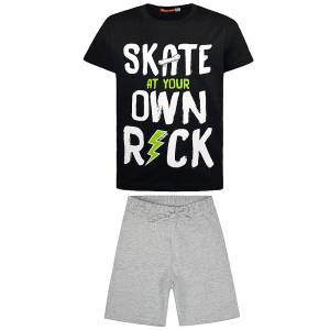 Σετ μπλούζα και βερμούδα για αγόρι με τύπωμα Skate της Energiers