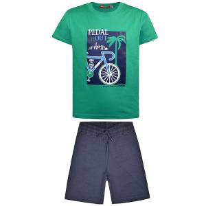 Σετ μπλούζα και βερμούδα για αγόρι με τύπωμα ποδήλατο της Energiers