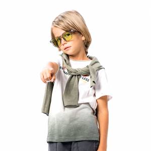Κοντομάνικη μπλούζα ντεγκραντέ με τύπωμα για αγόρι