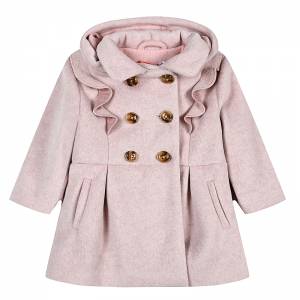 Παλτό για κορίτσι με δύο σειρές κουμπιά και κουκούλα της Energiers