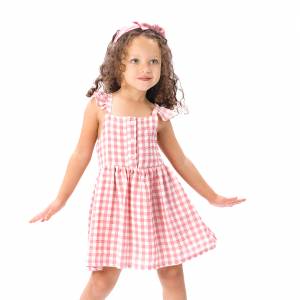 Παιδικό αμάνικιο καρό φόρεμα για κορίτσι