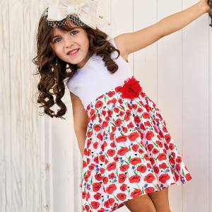 Παιδικό αμάνκο φόρεμα φλοράλ για κορίτσι
