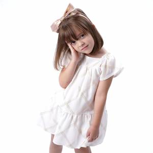 Παιδικό φόρεμα με χρυσές λεπτομέρειες για κορίτσι