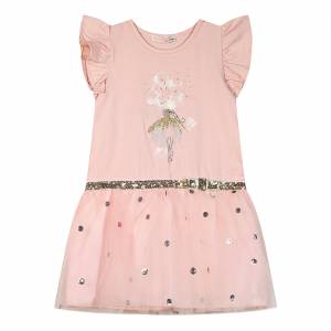Παιδικό φόρεμα με τύπωμα με γκλίτερ για κορίτσι