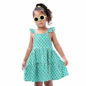 Παιδικό αμάνικο εμπριμέ φόρεμα για κορίτσι