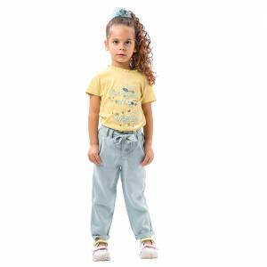 Παιδικό παντελόνι με ζώνη για κορίτσι