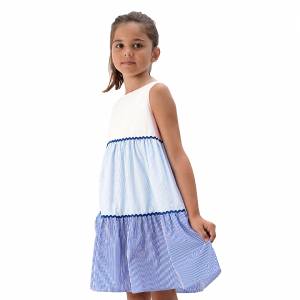 Παιδικό αμάνικο ριγέ φόρεμα για κορίτσι