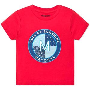 MAYORAL Μπλούζα κοντομάνικη για μωρό αγόρι με τύπωμα Sunshine της Μαγιοράλ