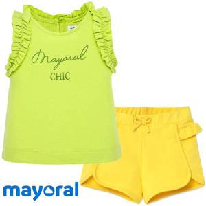 MAYORAL Σετ μπλούζα και σορτς για μωρό κορίτσι Chic της Μαγιοράλ