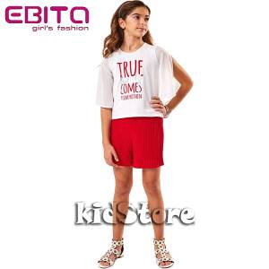 EBITA Σετ μπλούζα με κοντό παντελόνι πλισέ για κορίτσι της Εβίτα