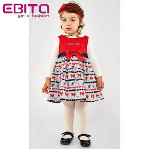 EBITA Φόρεμα αμάνικο με μπλούζα για μωρό κορίτσι της Εβίτα