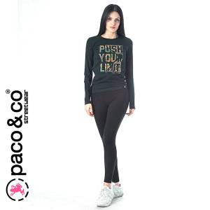 PACO Μπλούζα γυναικεία με τύπωμα Push της Πάκο