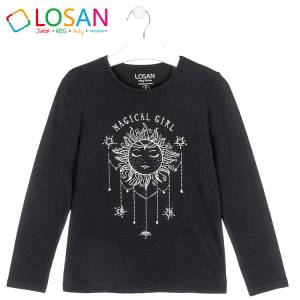 LOSAN Μπλούζα μακρυμάνικη για κορίτσι με τύπωμα magical της Λοσάν