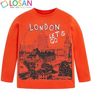 LOSAN Μπλούζα μακρυμάνικη για αγόρι με τύπωμα London της Λοσάν