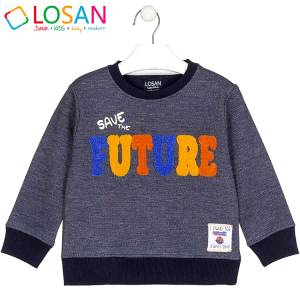 LOSAN Μπλούζα φούτερ πικέ για αγόρι με απλικέ future της Λοσάν