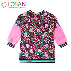 LOSAN Φόρεμα φούτερ μακρυμάνικο για κορίτσι φλοράλ της Λοσάν