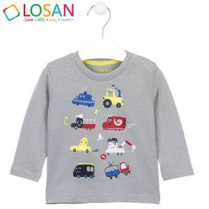 LOSAN Μπλούζα μακρυμάνικη για αγόρι με τύπωμα toys της Λοσάν