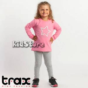 TRAX Σετ με μπλούζα και κολάν για κορίτσι με τύπωμα Star της Τραξ