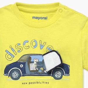 MAYORAL Μπλούζα κοντομάνικη για μωρό αγόρι με τύπωμα car της Μαγιοράλ
