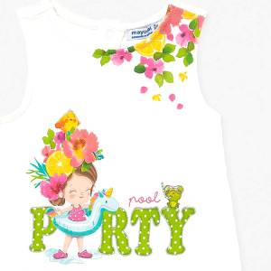MAYORAL Σετ μπλούζα και σορτς για μωρό κορίτσι party της Μαγιοράλ