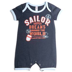 DREAMS Φορμάκι κοντομάνικο για μωρό αγόρι με τύπωμα sailor της Ντριμς